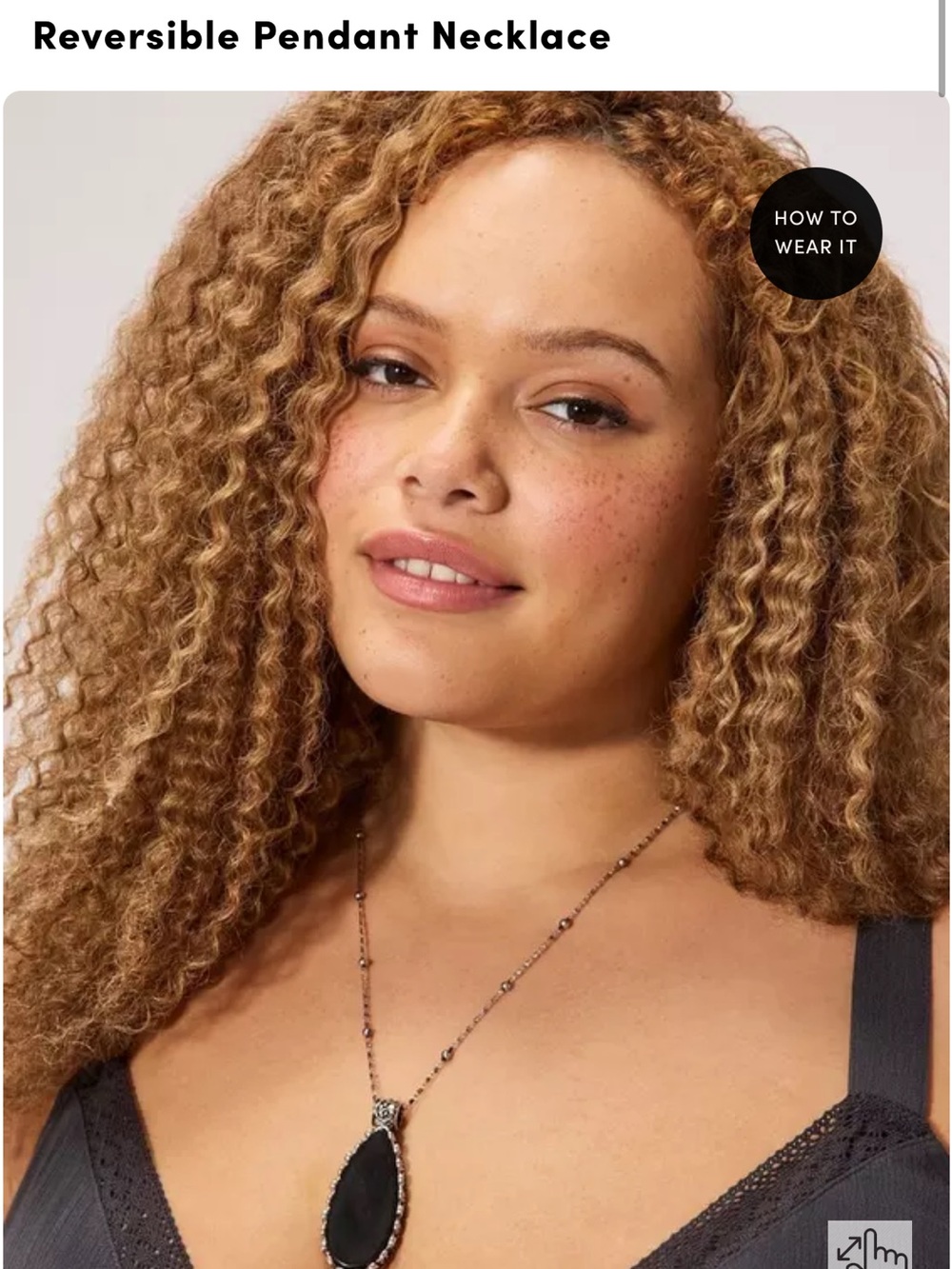torrid Black Teardrop Pendant Necklace with Beaded Chain